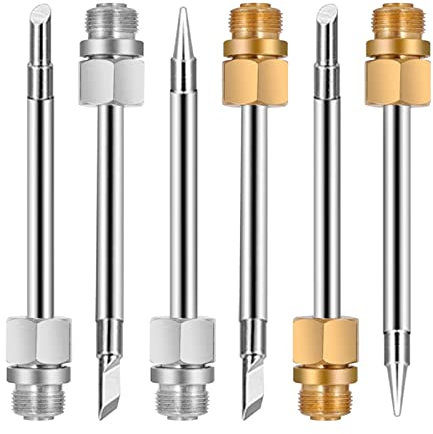 6pcs 510 Interface Soldering Iron Tips, 8W USB Soldering Iron Tip Replace Tip, 3 Style Soldering Iron Tips Set