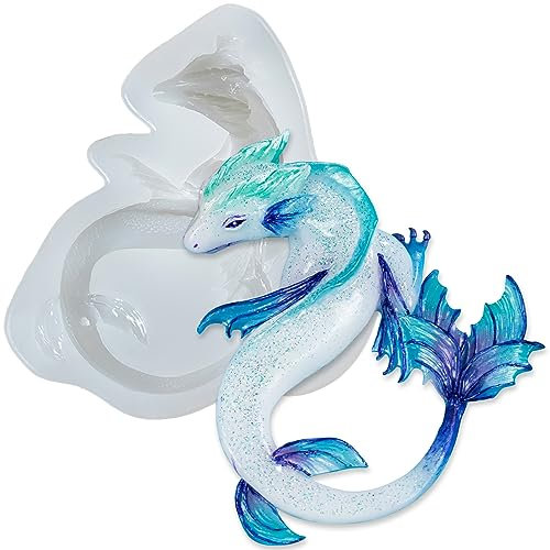 Meeresdrache Silikonform Harzform Fondant Epoxidharz Dinosaurierform 10x9x2cm Handflächengröße