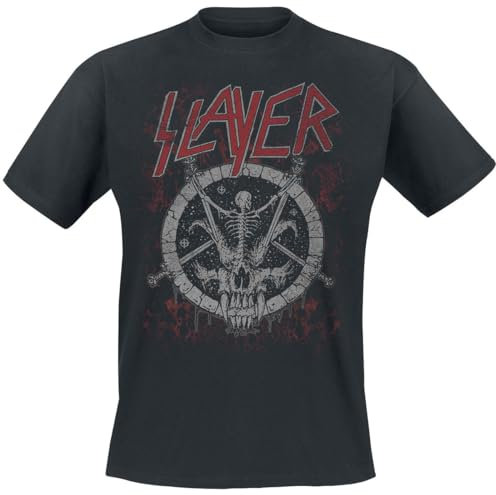 Slayer Divine Skeleton Männer T-Shirt schwarz XXL 100% Baumwolle Band-Merch, Bands, Nachhaltigkeit