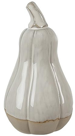 Clayre & Eef Dekoration Kürbis 18 cm Beige Porzellan