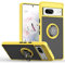 Google Pixel 8 Pro 5G Case 6.7, Slim Matte Texture TPU Phone Case with Ring Kickstand Reinforced Corners Airbag Shockproof Soft Silicone Cover Protective Cover for Google Pixel 8 Pro, Yellow