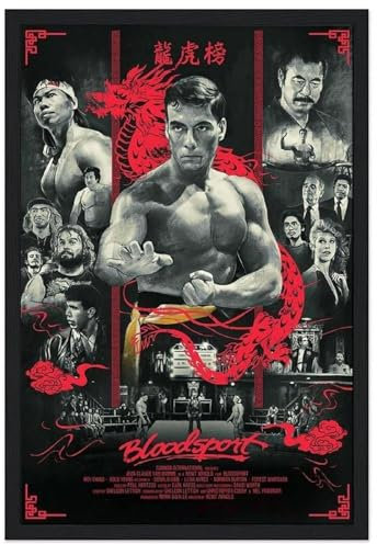 MUTYNE Bloodsport Movie Poster Dekorative Malerei Leinwand Wandkunst Wohnzimmer Poster Schlafzimmer Malerei 08x12inch(20x30cm)