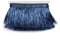 YYCRAFT 10,2 cm breite Lametta-Fransenborte – Tanzkostüm-Besatz mit glänzendem Folieneffekt für Party-Dekoration (9,1 m, Marineblau)