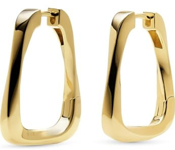 JETTE Damen-Creolen 925er Silber One Size, Gelbgold 32025935