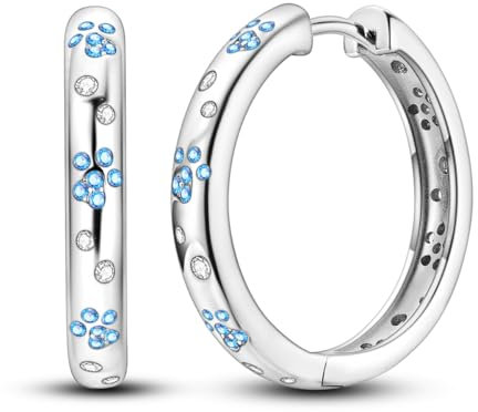 NARMO 925 Sterling Silber Hoop Ohrringe für Frauen Nette Pet Claw Cubic Zirkonia Hoop Ohrringe für Mädchen