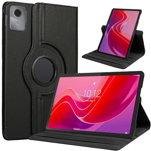 XunyLyee Case for Lenovo Tab M11 2024 - PU Leather 360° Rotatable Multi-Angle Case with Auto Sleep/Wake Function for Lenovo Tab M11 TB-330FU 11 - Black