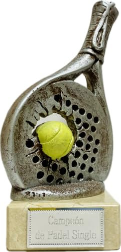 Trofeo Padel Pequeño GRABADO Premio pala de pádel de 20 cm de altura