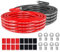 Cavo elettrico in PVC da 21,3mm² - 4 AWG Filo elettrico di 20 m (10 Metri nero e 10 Metri rosso) in rame stagnato ad alta temperatura per pannelli solari, elettrodomestici, veicoli, ecc.