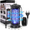AOOWU Lampe Anti Moustique, 360°UV Tueur d'Insectes Électrique Lampe 11W 1200V Piege Moustique Électrique Anti Moustique avec Éclairage LED pour Maison Bureau Cuisine Jardin Terrasse Intérieur, Noir