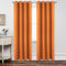 Joydeco Blickdichte Vorhänge mit Ösen Gardinen 2er Set, Verdunkelungsvorhang Thermovorhang Hitzeschutz, Ösenvorhang für Schlafzimmer Wohnzimmer（Orange，2xH220xB140）