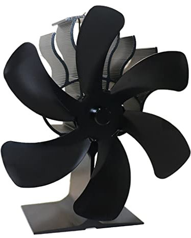 BaoFufc Ventilador de estufa alimentado por calor con detección automática, estufa de leña con termómetro, ventilador eficiente para estufa de pellets de gas, ventilador eléctrico de madera, color