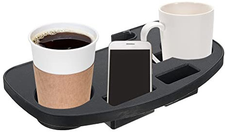 Porte-gobelet pour chaise de plage, chaise de camping à clipser sur le côté de la chaise longue avec fente pour appareil mobile pour boissons, téléphone portable, livres, tablette