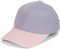 styleBREAKER Unisex Baseball Cap zweifarbig Pastell oder kräftig | 6-Panel Cap Mehrfarbig verstellbar mit Schnalle | Sommer Basecap aus Baumwolle, Farbe:Grau-Rose