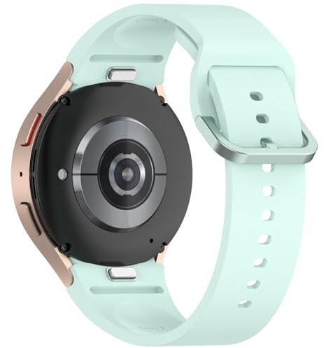 Miimall Armbänder für Galaxy Watch 7 6 5 4 Armband 40mm 44mm,Elastisch Langlebig Silikon Sportarmband für Samsung 6 Classic 47mm 43mm,5 Pro,4 Classic 46mm 42mm,3 41MM, Active 1/2,FE 40mm Band Grün