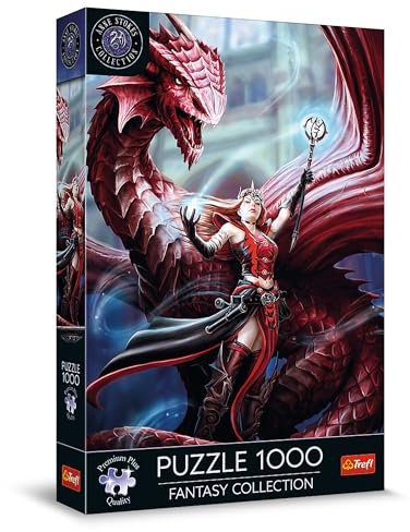 Trefl Premium Plus Quality - Puzzle Fantasy Collection: Scharlachroter Magier - 1000 Elemente, Serie von Bildern aus der Fantasy-Welt, Anne Stokes, für Erwachsene und Kinder ab 12 Jahren