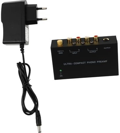 Artibetter Phono Vorverstärker Kompakt Rauscharm Tischgeräte Verstärker Mit Lautstärkeregelung Für Plattenspieler Heim Audiosystem