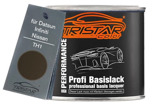 TRISTARcolor Vernice per auto Barattolo pronto all’uso per Datsun/Infiniti/Nissan TH1 Bumper Dark Grey Vernice di base 0,5L