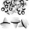 HREDZEO Plastics Car Door Panel Trim Clips,50 Pcs Door Panel Clips Auto Body Fastener Door Trim Panel Retainer Clip with sponge pads Universal Car Panel Clips for Most Vehicles