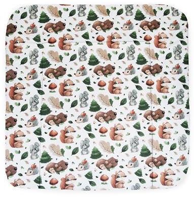 Balbina® Fasciatoio per fasciatoio, in cotone, 70 x 70 cm, scoiattoli