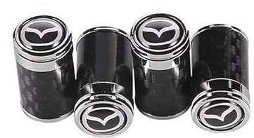 AWEDRRE 4 Stück Auto Ventilkappen Abdeckung, Für Mazda 2 3 6 CX-5 CX-3 CX-30 CX-60 CX-80 Autoreifen Ventilkappen Tyre Valve Caps Auto Ventilkappen Zubehör