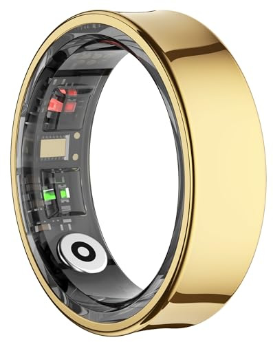 Smart Ring for Men Ladies Fitness Ring with Heart Rate Monitor Blood Oxygen Monitor Sleep Tracker Pedometer Calories Step Counter Waterproof Activity Tracker Compatible with iOS Android Phones