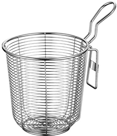 Passoire à pâtes en acier inoxydable Passoire à pâtes Passoire à aliments Passoire à nouilles avec poignée Passoire à nouilles de riz Ramen Passoire Paniers à frire for la cuisson Pince argentée