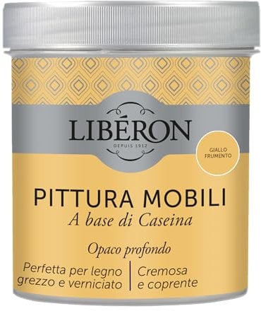 Libéron - Pintura Muebles a base de Caseína - Amarillo Trigo - 0,5 L