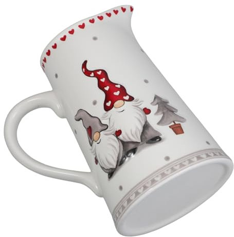 Homoyoyo Keramik Wasserkocher Weihnachtsmotiv Großer Kaltwasserkessel Mit Griff Ohne Deckel Hohe Kapazität Für Saft Milch Getränke