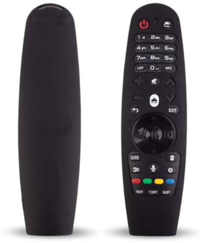 JAWUZ Custodia in Silicone Compatibile con LG Telecomando tv lg MR21GA MR24GN MR22GN MR23GN 2024 QNED Smart TV Magico Telecomando Guscio Protettiva Cover per LG Magic Remote Control (Nero)