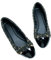 ERLINGO Women's Ballet Pumps Slip-On Bow Tie Dolly Shoes - Comfortable Ladies Ballet Flats (Black,7)