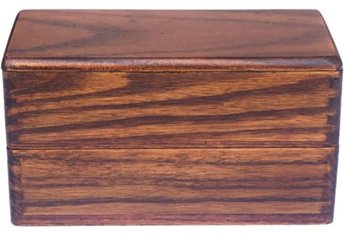 Fopytu Bento-Lunchbox Im Japanischen Stil, Traditionelle Bento-Lunchbox Aus Natürlichem Holz, Doppellagige Bento-Box, Sushi-Set-Box Für Reisen, Schule, Camping