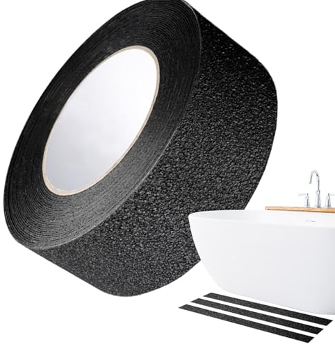 Gitekain Anti Slip Tape, Safety Traction Tapes, Heavy Duty Wear-Resistant Grip Strip, Ideal for Shower, Bathtub, Bathroom, Kitchen, Aisle, Indoor Outdoor Steps, Slippery Surfaces, 2.5x50cm
