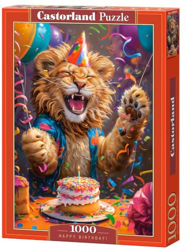 CASTORLAND Castorland C-105359-2 Castorland C-105359-2 1000 Teile Puzzle, Alles Gute zum Geburtstag, Löwe, Party-Szene, lustige Tierszene für Erwachsene, Castorland C-105359-2
