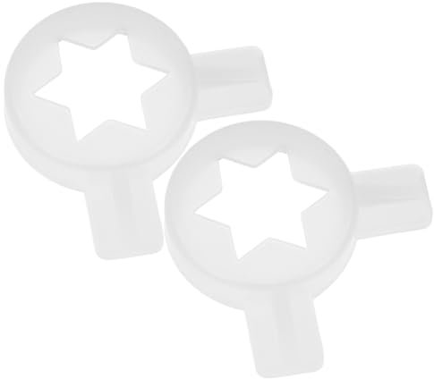 KOCKSHION 2pcs Ice Cream Nozzles for Ice Cream Maker Decorative Cookie Tip Food-Grade Plastic Hexagon Star Shape Reusable for Dessert Decoration