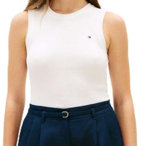 Tommy Hilfiger Damen Slim Cody C-nk Tank Top Ww0ww47806 Weitere T-Shirts (1er Pack)