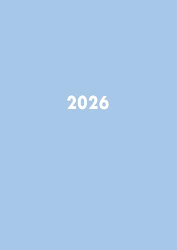 2026: A4 Terminkalender ohne Zeit | 1 Woche auf 2 Seiten | Wochenplaner ohne Zeiteinteilung | Kalenderbuch Organizer | Wochenkalender Terminplaner | Buchkalender Jahresplaner | Pastell Blau