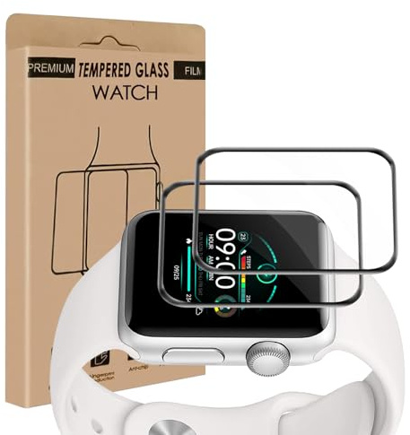 Cable Leader Schutzfolie für Panzerglas für Apple Watch Series 4/5/6/se/se2 (40mm), 2 Stück Keine Blasen Schutzglas, Sensitive Touch, Kratzfest, Ultra-Klar Apple Watch 40mm Displayschutzfolie