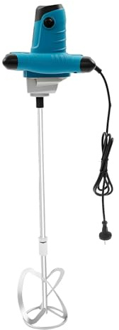 Elektrischer Trockenbaumörtelmischer 1400W, 6-Gang Rührer, 0-1200rpm, Anti-Rutsch Griff, Aluminium & Eisen, für Farbe, Zement, Kleber, Futter, inkl. Paddel & Verlängerungsstange