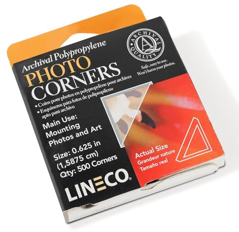 Lineco 378797 Photo Mounting Corner Clear .625
