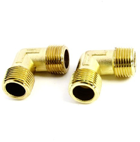 Sourcingmap Brass 16mm to 16mm Water Fuel Pipe Equal Male Elbow Nipple Connector Gold Tone