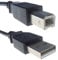 World of Data 3m USB 2.0 A to B Cable | High Speed 480Mbps | Compatible with Epson, HP, Canon, Lexmark, Oki Printers - Colour: Black