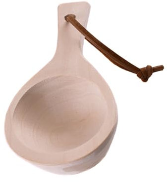 Battle-Merchant Schöpflöffel mit Lederband, ca. 17 cm Esslöffel Suppenlöffel LARP Mittelalter Wikinger