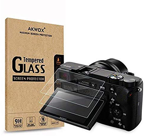 3 Stück Schutzfolie für Sony DSLR Alpha A6000 A6300 A5000 NEX-3 NEX-5 NEX-6 NEX-7 Akwox 0.3mm 9H Härtegrad Panzerglasfolie für Sony Kamera Kratzfest Glasfolie