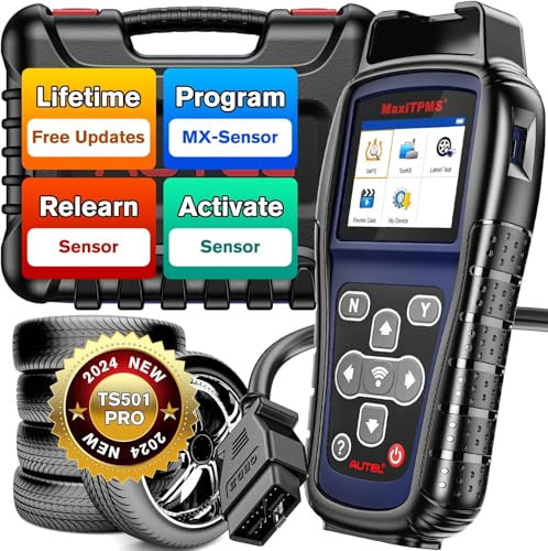 Autel MaxiTPMS TS501 PRO Outil Programmation TPMS, 2025 Identique au TS508 TS601, Mise à Niveau du TS501 TS408S, Réapprentissag Activation Tous Capteur, Programmation Capteur MX, Réinitialisation TPMS