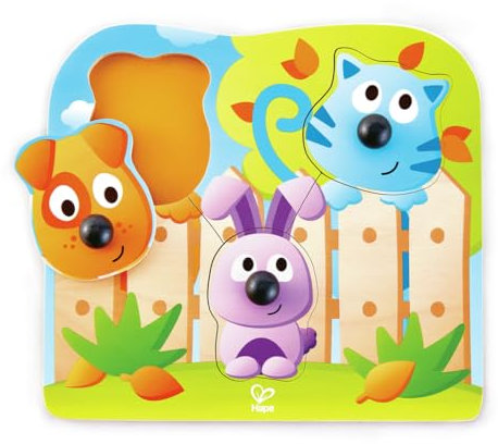 Hape E1309 Knopfpuzzle Haustiere