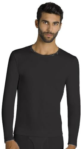 YSABEL MORA - Camiseta Interior Térmica Manga Larga para Hombre, Material Adaptable y Sostenible, Diseño Mediterráneo, Fabricada en Valencia, Ideal para Climas Fríos y Actividades al Aire Libre
