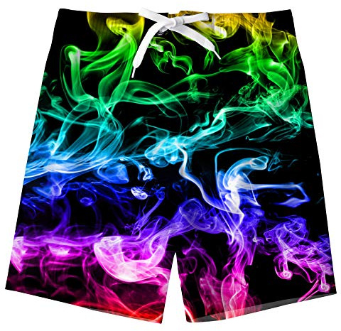 Fanient Boys Swimming Trunks Cute Pattern Swim Boxer Shorts Cooling Beach Shorts Surf Short for Kids
