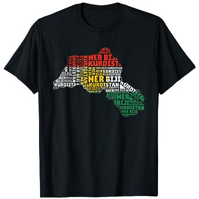Her Biji Kurdistan Flagge Kurde Land T-Shirt