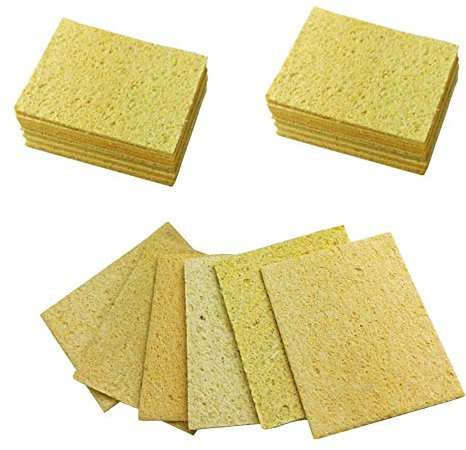 30 Stück Pads Lötschwamm Lötkolben Reinigungsschwamm Lötschweißen Reinigung für Lötspitzen