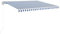 vidaXL Gelenkarmmarkise Automatisch Markise Sonnenmarkise Balkonmarkise Sonnenschutz Sichtschutz Terrasse Garten Balkon 400x350cm Blau Weiß